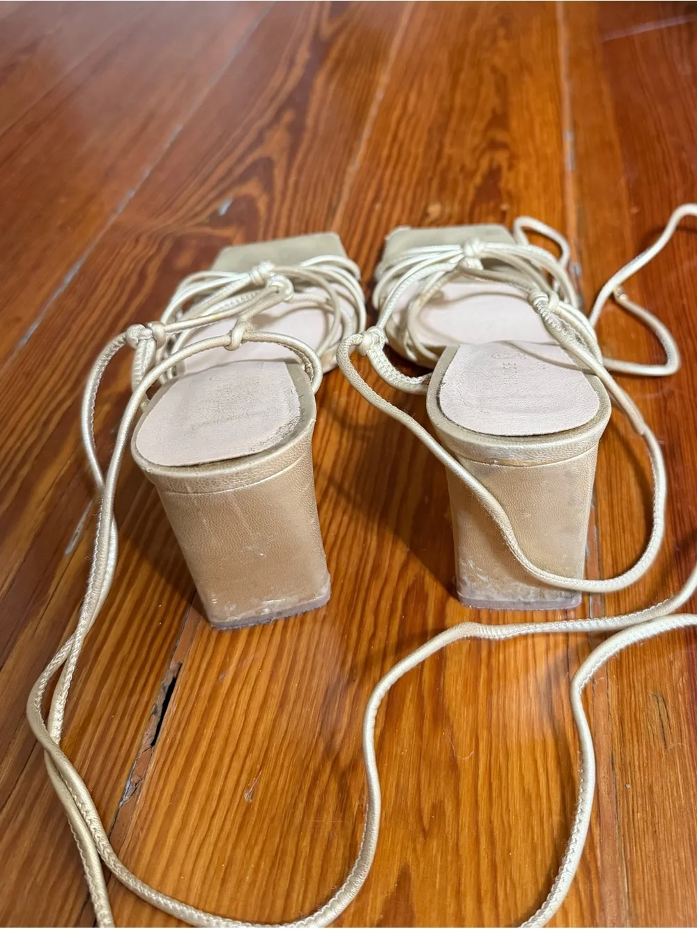 Chinese Laundry Yita Gold Strappy Heels